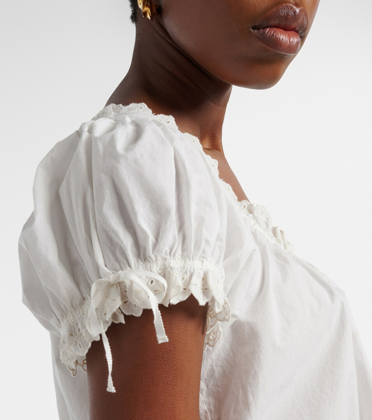 Dôen Nera embroidered cotton top