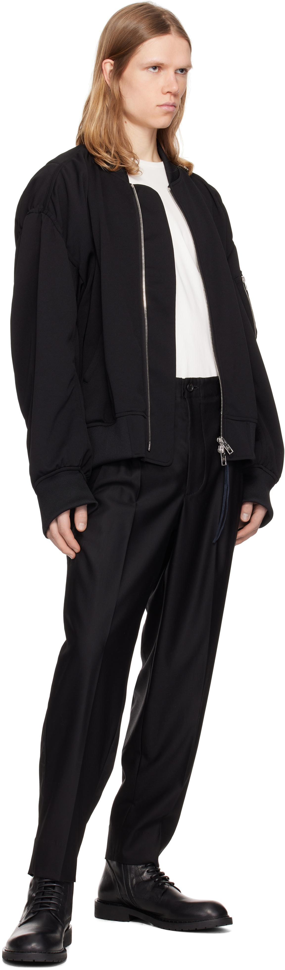 MASTERMIND WORLD Black Summer Wool Trousers