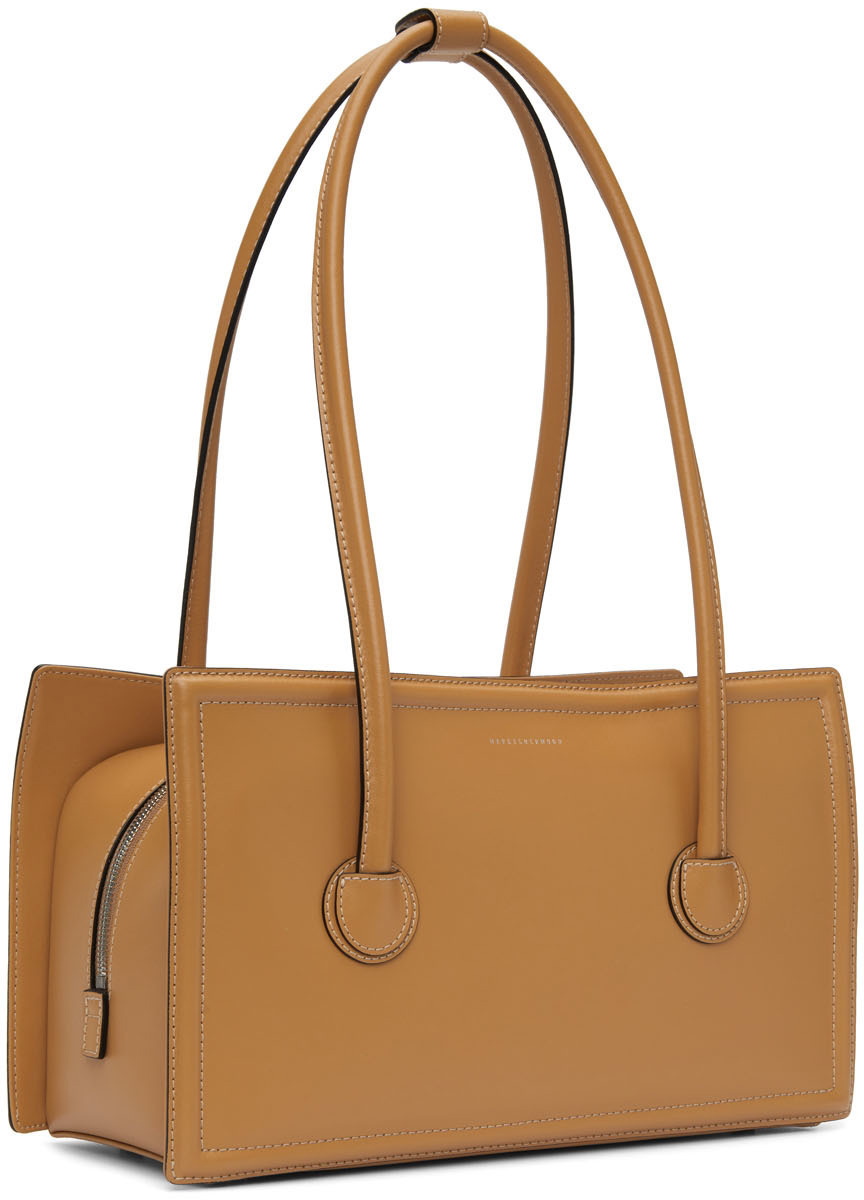 Marge Sherwood Boston Medium Tote In Camel/silver