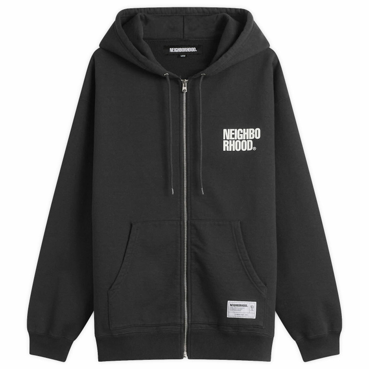 Photo: Neighborhood Men's Classic Logo Zip Hoodie in Black