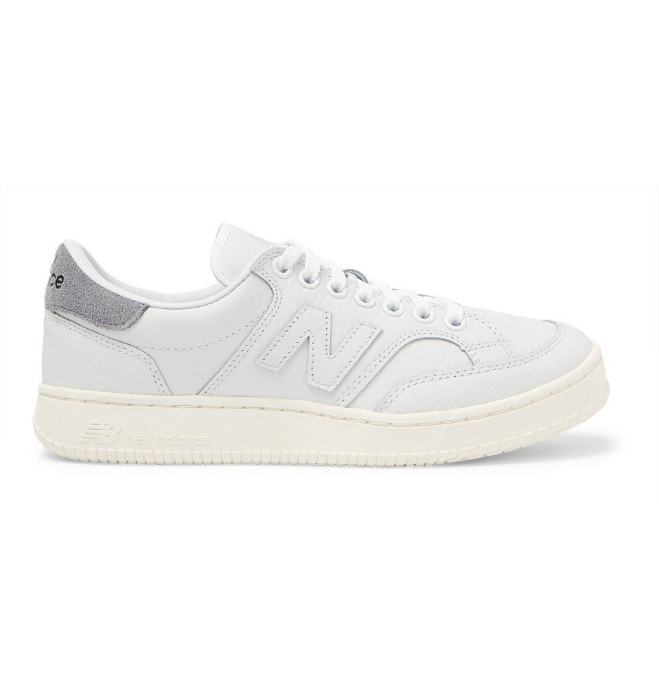 pestillo Resistente Disparidad New Balance - CT400 Suede-Trimmed Full-Grain Leather Sneakers - White New  Balance