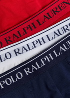 Polo Ralph Lauren Classic Logo-jacquard Stretch-cotton Trunks set of Three Multicoloured