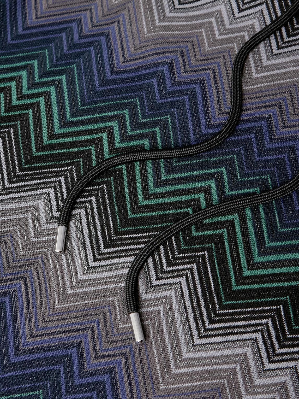Missoni - Jacquard-Panelled Cotton-Jersey Hoodie - Black Missoni