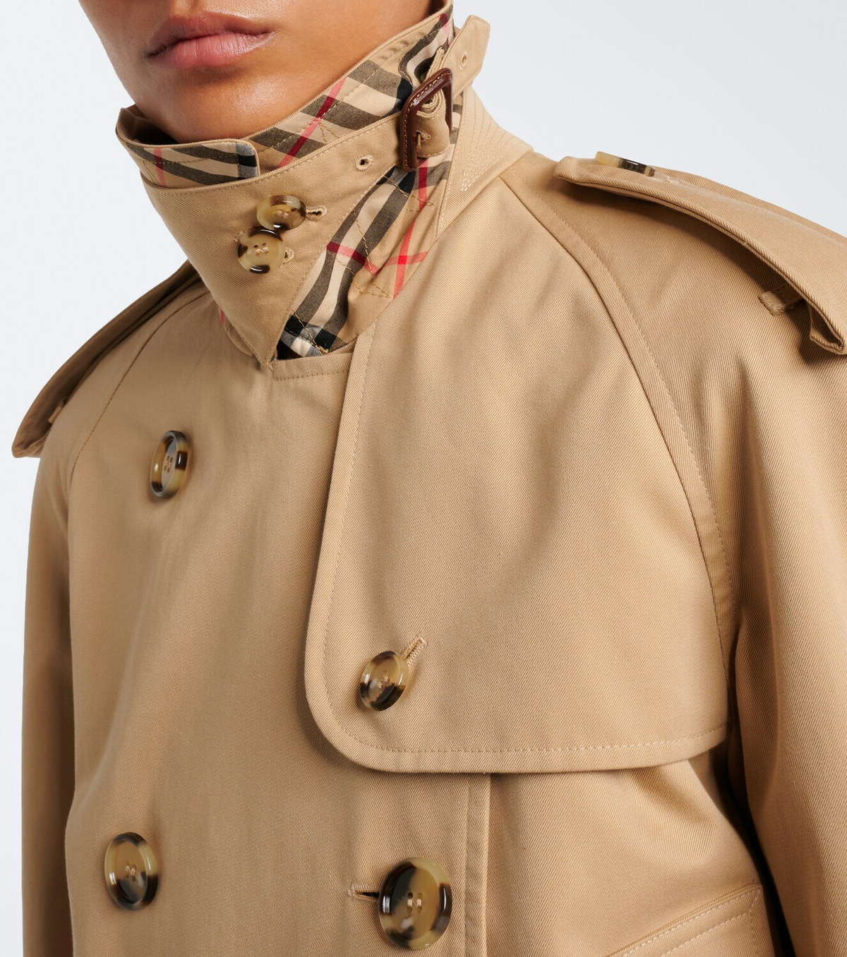 Burberry Double-breasted cotton gabardine jacket