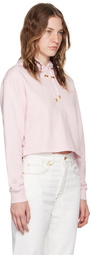 Balmain Pink 'Balmain Paris' Flocked Hoodie