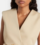 Balmain Belted cotton minidress