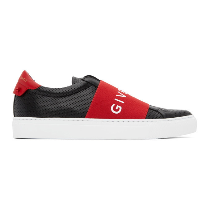 Photo: Givenchy Black Webbing Urban Knots Slip-On Sneakers