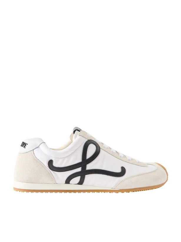 Photo: LOEWE - Ballet Runner 2.0 Logo-Appliquéd Shell, Suede and Leather Sneakers - White