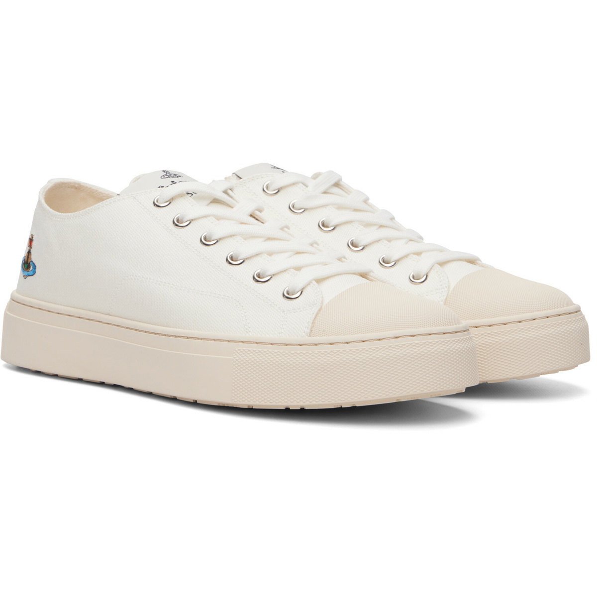 Vivienne Westwood White Low Top Plimsoll Sneakers