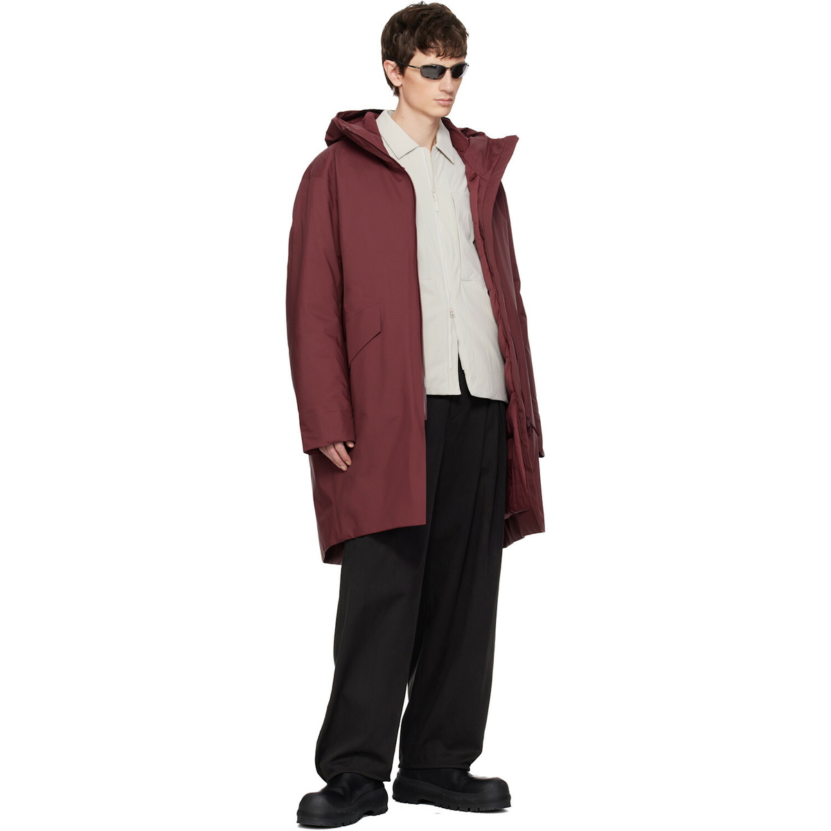 Veilance Burgundy Monitor Down Coat