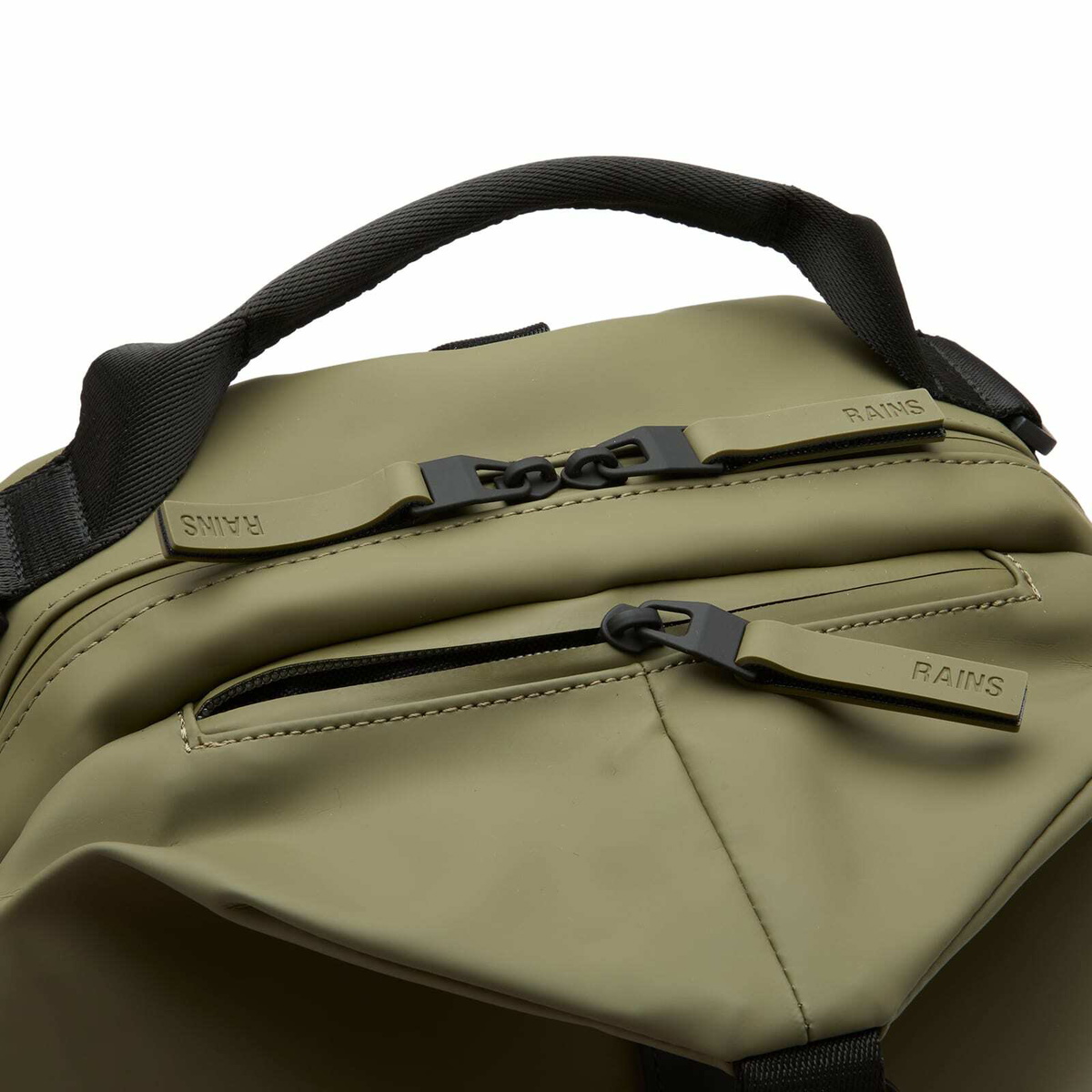 RAINS Clip Front Backpack in Marsh 