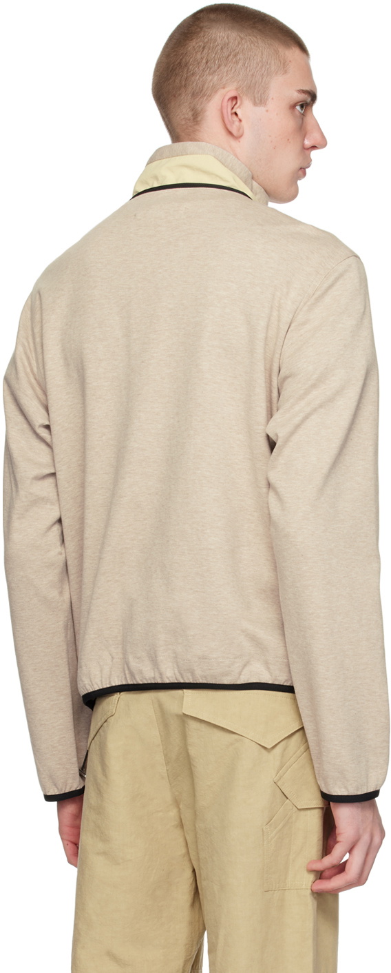 RANRA Beige Stand Collar Sweatshirt