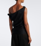 Proenza Schouler Zafira asymmetric cotton jersey top