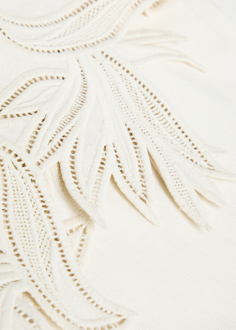 Simkhai Kallin Cropped Linen-blend Trousers White