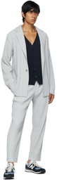 Homme Plissé Issey Miyake Navy Basics Button Vest