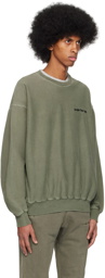 Awake NY Green Embroidered Sweatshirt