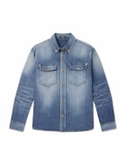 Versace - Button-Down Collar Denim Overshirt - Blue