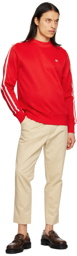 AMI Paris Red Striped Sweatshirt