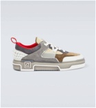 Christian Louboutin Astroloubi leather and suede sneakers