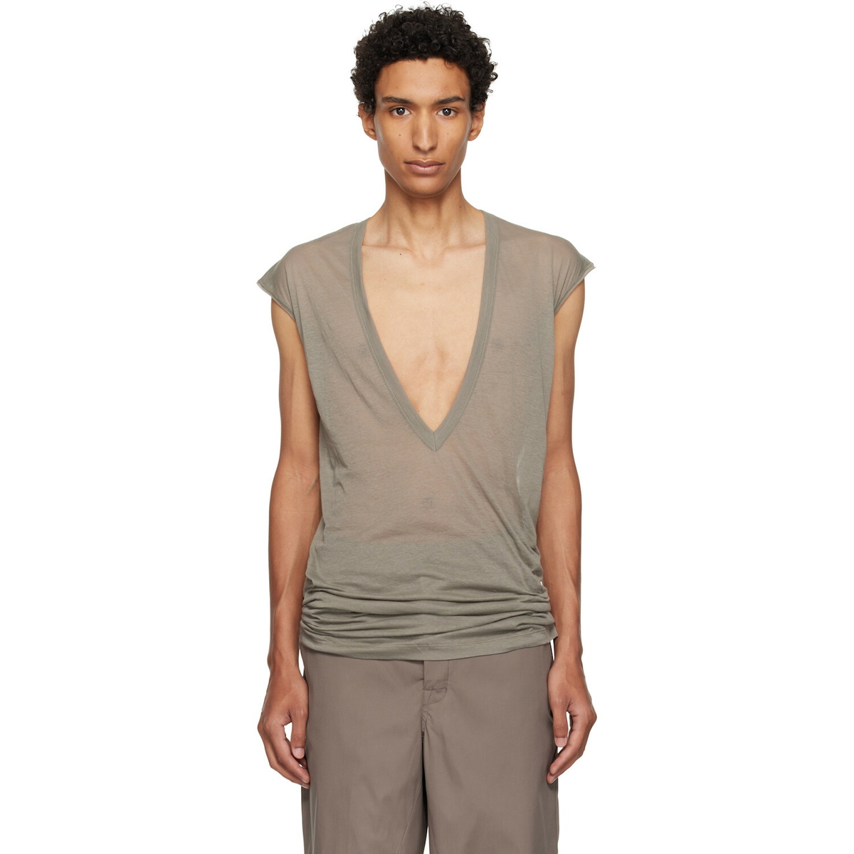 Rick Owens Taupe Tower Dylan T-shirt