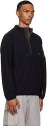 ROA Black Polartec Fleece Button Up Sweater