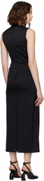 MM6 Maison Margiela Black Tailoring Wool Maxi Dress