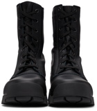Jil Sander Black Lace-Up Elba Boots
