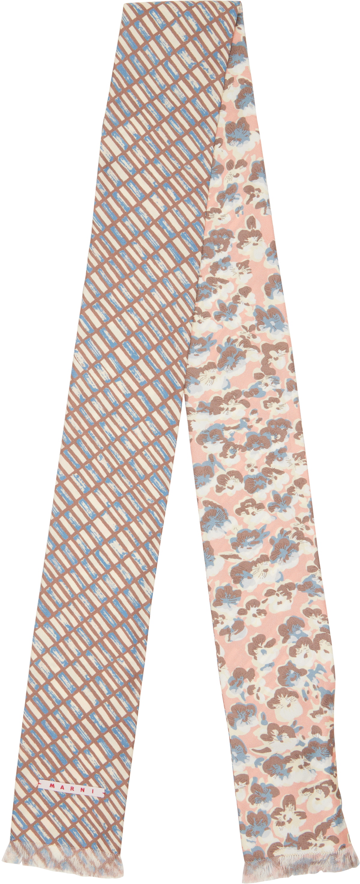 Marni Multicolor Contrast Prints Scarf