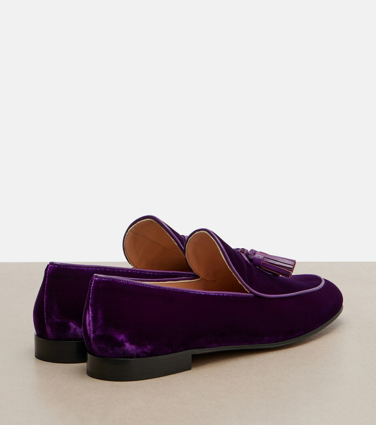 Gianvito Rossi Tasseled velvet loafers
