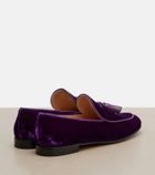Gianvito Rossi Tasseled velvet loafers