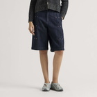 Dime Women's Pleated Baggy Denim Short in Indigo
