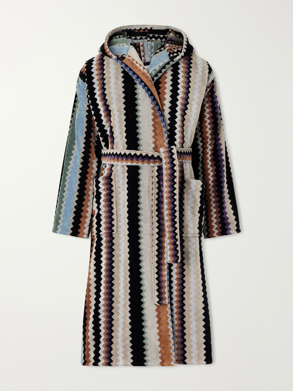 Missoni Home - Curt Striped Cotton-Terry Hooded Robe - Multi