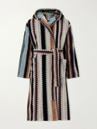 Missoni Home - Curt Striped Cotton-Terry Hooded Robe - Multi