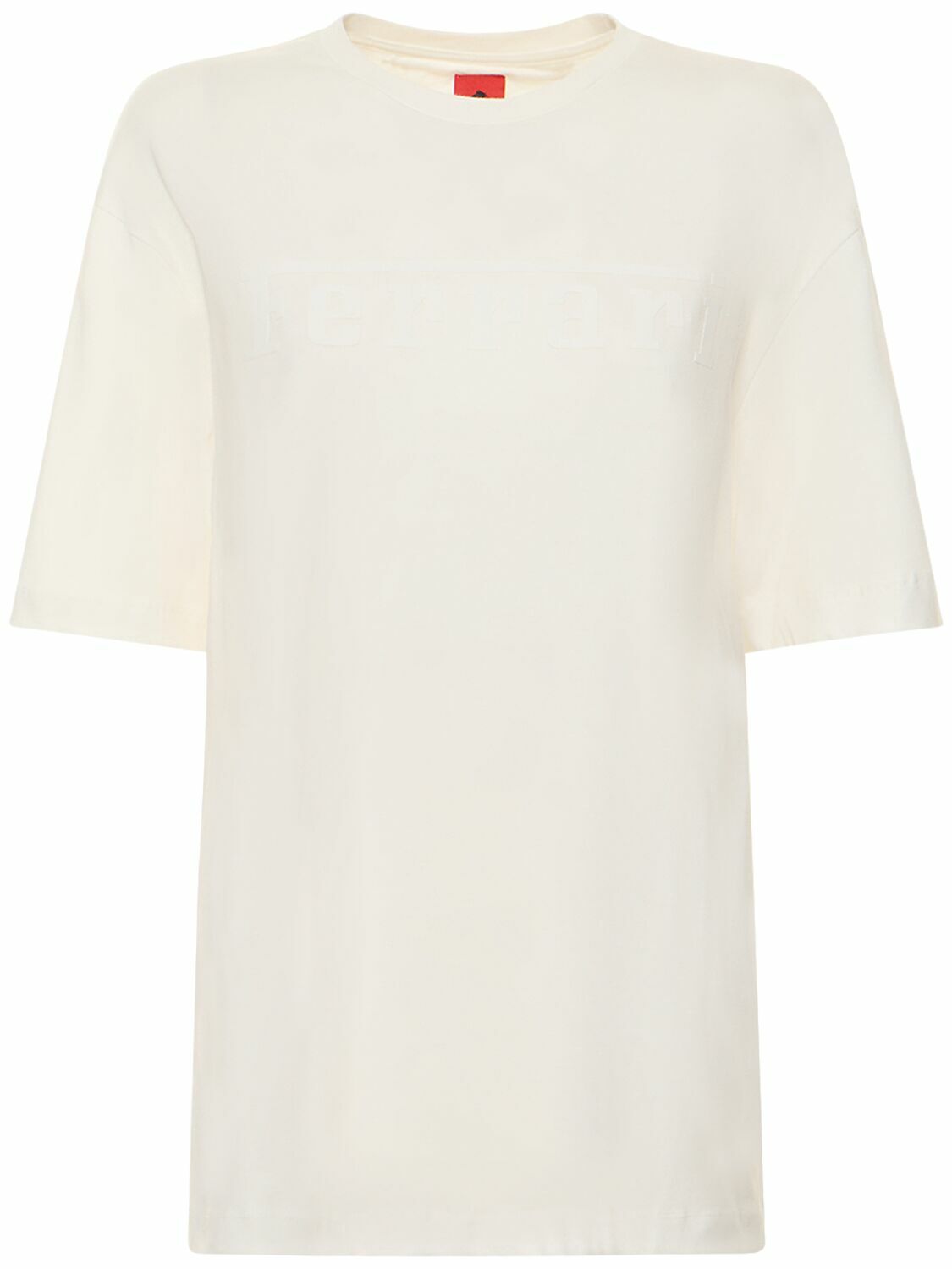 FERRARI - Embossed Logo Cotton Jersey T-shirt