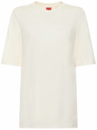 FERRARI - Embossed Logo Cotton Jersey T-shirt