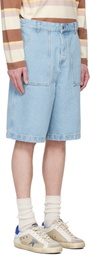 Maison Kitsuné Blue Workwear Denim Shorts