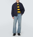 Miu Miu Striped cotton-blend polo sweater