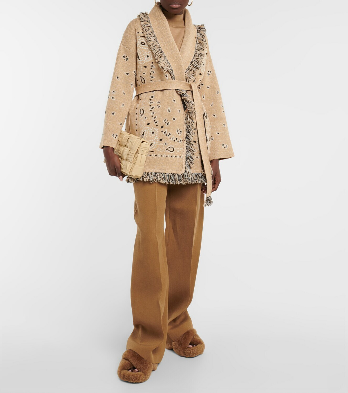 Alanui - Bandana cashmere and linen cardigan
