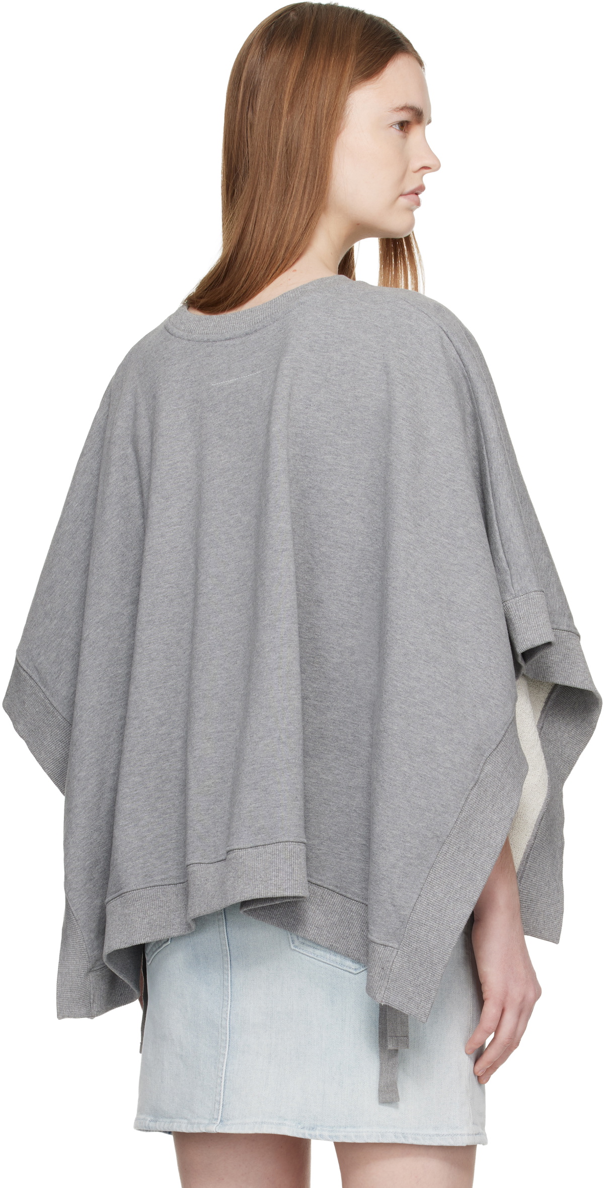 MM6 Maison Margiela Gray Unbrushed Cotton Sweatshirt