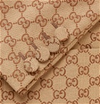 Gucci - Beige Slim-Fit Logo-Jacquard Cotton-Blend Suit Jacket - Brown