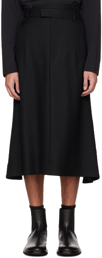 Photo: rito structure Black Side Tucked Midi Skirt