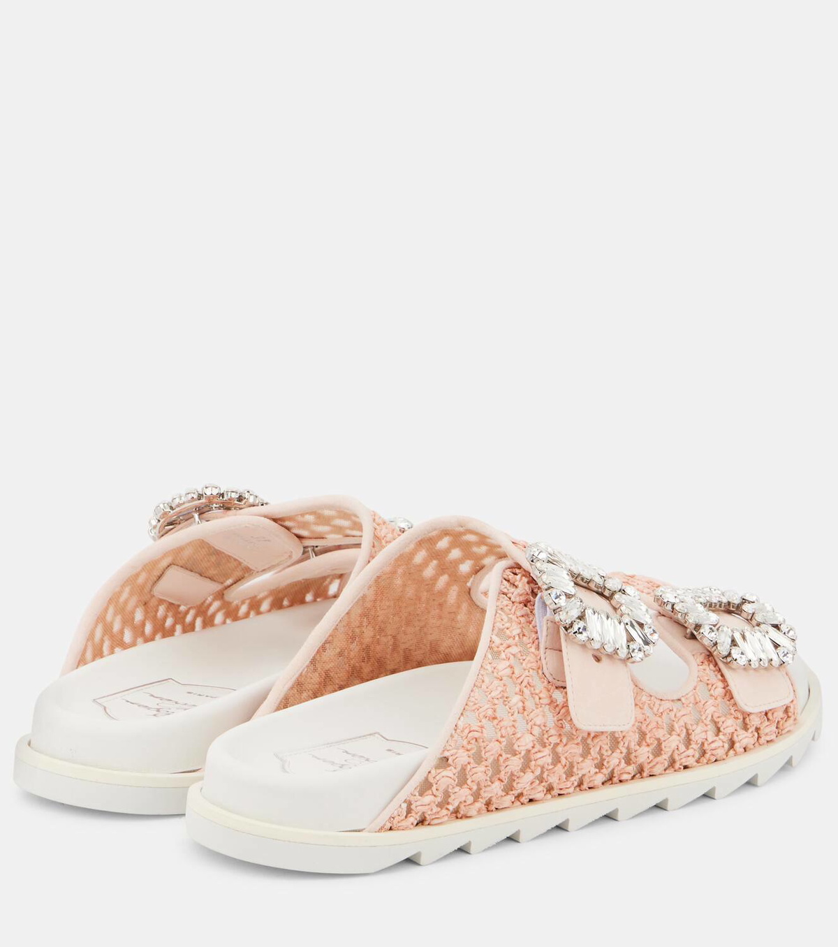 【関税込み】ROGER VIVIER SLIDY VIV' RHINESTONE SANDALS Roger Vivier Roger Vivier - Slidy Viv Crystal-Embellished