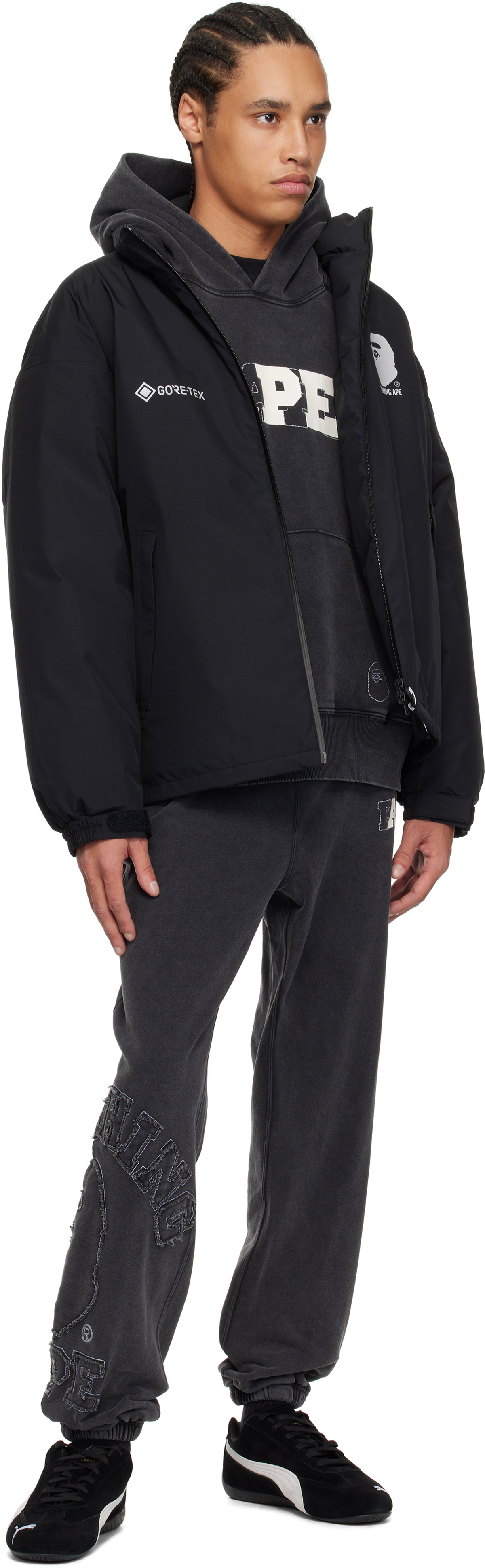 BAPE Black Gore-Tex Down Jacket A Bathing Ape