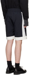 Tanaka Black & Off-White 'The Shorts' Shorts