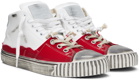 Maison Margiela Red & White New Evolution High-Top Sneakers