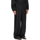 Fear of God Black Striped Wool Wide Leg Drawstring Trousers