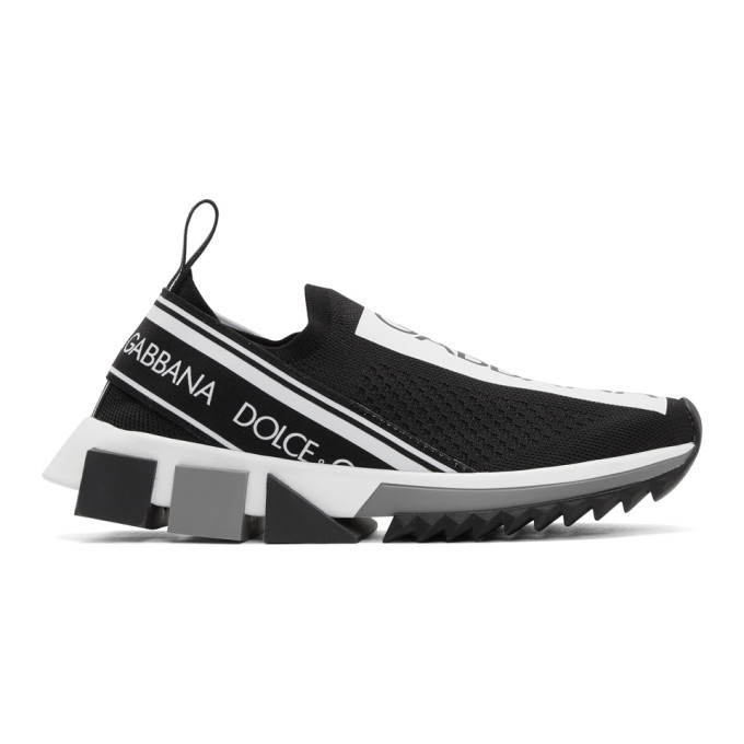 Dolce and Gabbana Black Sorrento Slip-On Sneakers Dolce & Gabbana