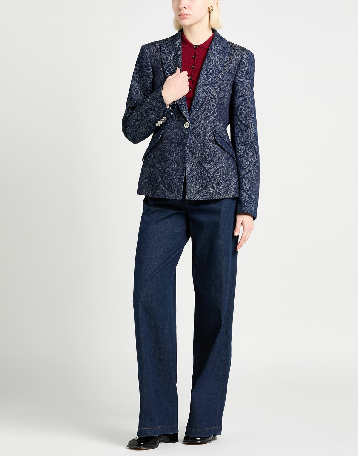 Etro Womens Blazer in Navy