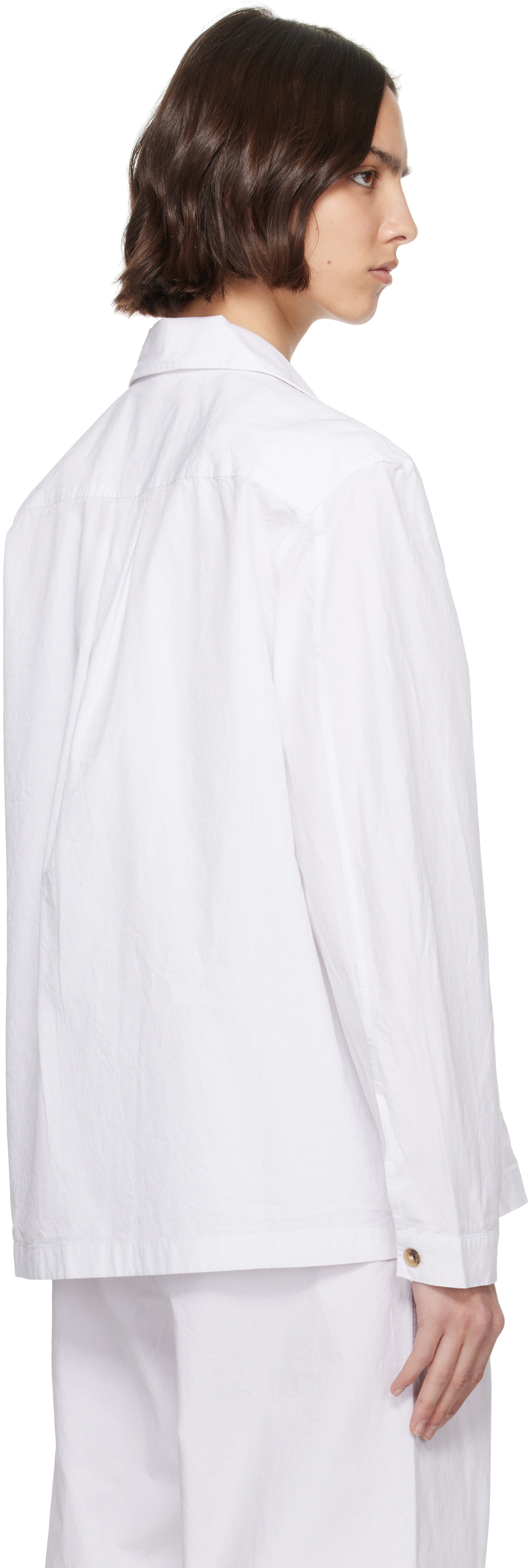CDLP White Cotton Overshirt
