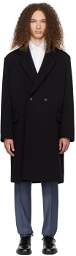 Hugo Black Double-Breasted Coat